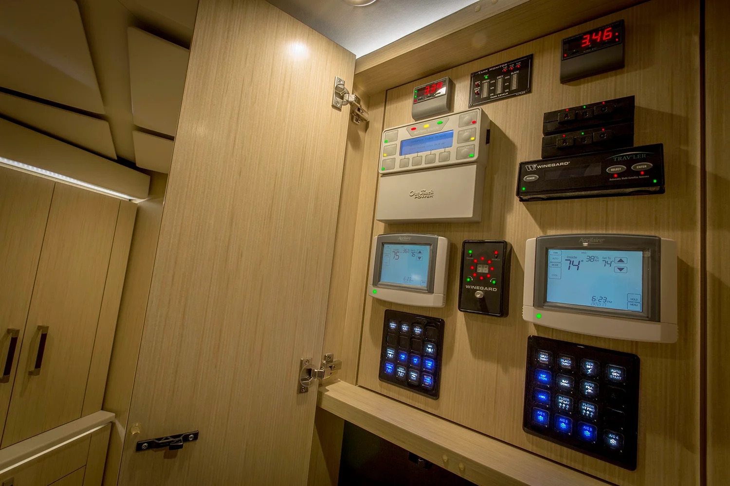 Coach systems control panel